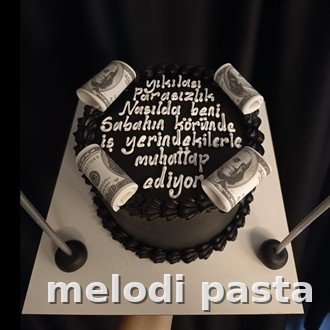 Dolarlı Pasta Yazılı pasta